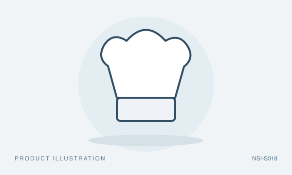 Illustration of Paper Chef Hats, Adjustable (100/pack)