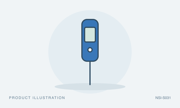 Illustration of Waterproof Digital Pocket Thermometer (NSF)