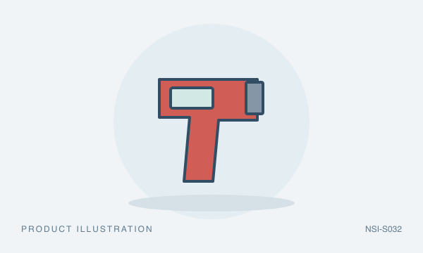 Illustration of Infrared Thermometer, -76° to 1022°F