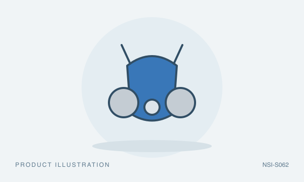 Illustration of Reusable Half-Face Respirator Kit