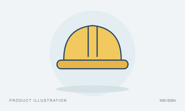 Illustration of Type I Hard Hat, Ratchet Suspension