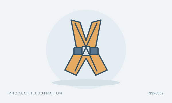 Illustration of Full-Body Safety Harness, 5-Point