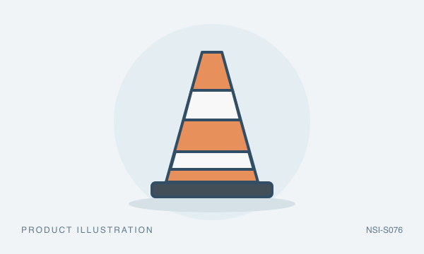 Illustration of Traffic Cones, 28" Reflective