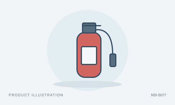 Illustration of Fire Extinguisher, ABC 5 lb