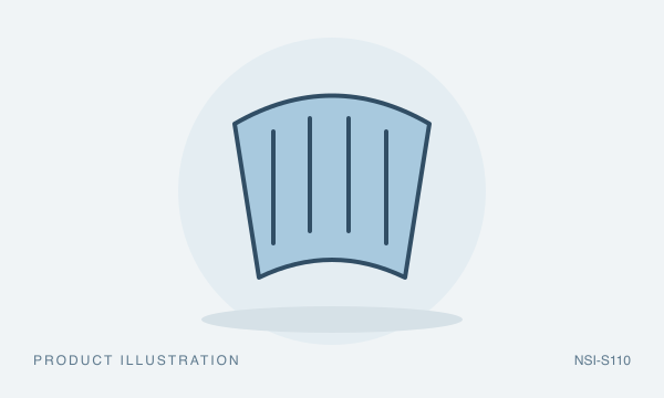 Illustration of Hard Hat Cooling Pad Accessory